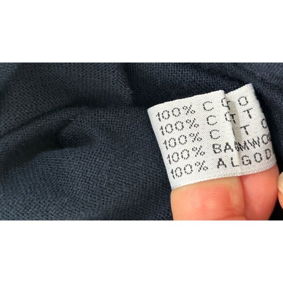 Daniel Cremieux Navy Short-Sleeve Cottonl Zip Polo Shirt With White Piping Made - Picture 8 of 9